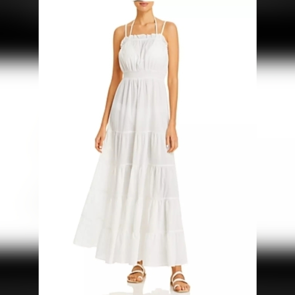 NWOT AQUA SWIM SIZE MEDIUM WHITE COVERUP